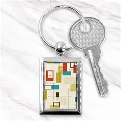 Retro Pattern Vintage Key Chain (Rectangle)