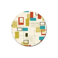 Retro Pattern Vintage Magnet 3  (Round)