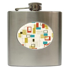 Retro Pattern Vintage Hip Flask (6 oz)