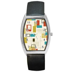 Retro Pattern Vintage Barrel Style Metal Watch by ExtraGoodSauce