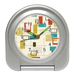 Retro Pattern Vintage Travel Alarm Clock