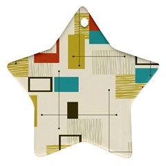 Retro Pattern Vintage Star Ornament (two Sides)