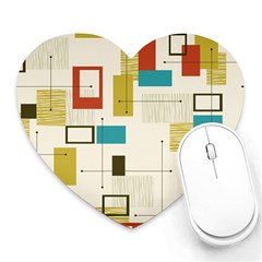 Retro Pattern Vintage Heart Mousepads