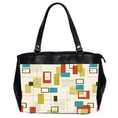 Retro Pattern Vintage Oversize Office Handbag (2 Sides)