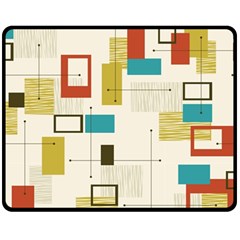 Retro Pattern Vintage Fleece Blanket (Medium) 