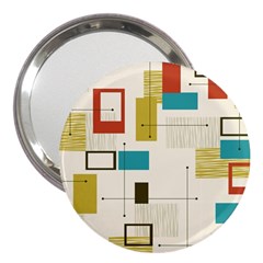 Retro Pattern Vintage 3  Handbag Mirrors