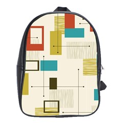 Retro Pattern Vintage School Bag (XL)