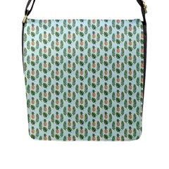 Summer Pattern Flap Closure Messenger Bag (l) by ExtraGoodSauce