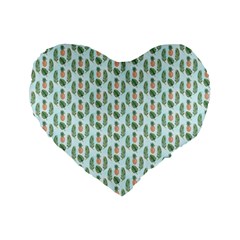 Summer Pattern Standard 16  Premium Flano Heart Shape Cushions by ExtraGoodSauce