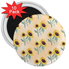 Sunflowers Pattern 3  Magnets (10 Pack)  by ExtraGoodSauce