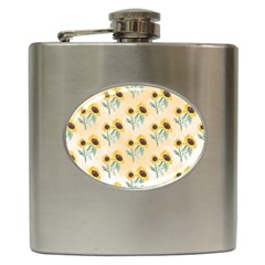 Sunflowers Pattern Hip Flask (6 Oz) by ExtraGoodSauce