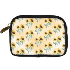 Sunflowers Pattern Digital Camera Leather Case by ExtraGoodSauce