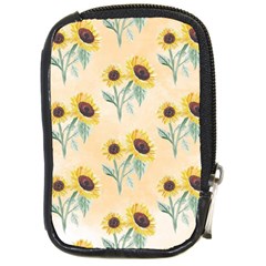 Sunflowers Pattern Compact Camera Leather Case by ExtraGoodSauce