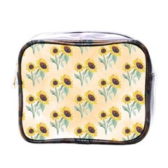 Sunflowers Pattern Mini Toiletries Bag (one Side) by ExtraGoodSauce