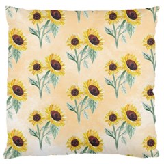 Sunflowers Pattern Large Cushion Case (two Sides) by ExtraGoodSauce