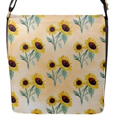 Sunflowers Pattern Flap Closure Messenger Bag (s) by ExtraGoodSauce