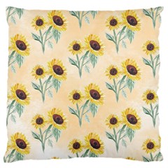 Sunflowers Pattern Standard Flano Cushion Case (two Sides) by ExtraGoodSauce