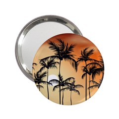 Sunset Palm Trees Beach Summer 2 25  Handbag Mirrors by ExtraGoodSauce