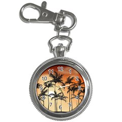 Sunset Palm Trees Beach Summer Key Chain Watches by ExtraAwesomeSauce