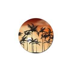 Sunset Palm Trees Beach Summer Golf Ball Marker (10 Pack) by ExtraAwesomeSauce