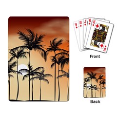 Sunset Palm Trees Beach Summer Playing Cards Single Design (rectangle) by ExtraGoodSauce