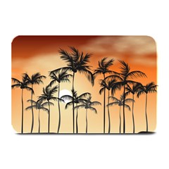 Sunset Palm Trees Beach Summer Plate Mats by ExtraGoodSauce