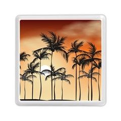 Sunset Palm Trees Beach Summer Memory Card Reader (square) by ExtraAwesomeSauce