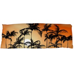 Sunset Palm Trees Beach Summer Body Pillow Case (dakimakura) by ExtraGoodSauce