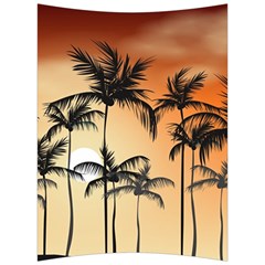 Sunset Palm Trees Beach Summer Back Support Cushion by ExtraGoodSauce