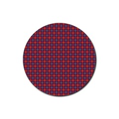 Tartan Pattern Rubber Round Coaster (4 Pack)  by ExtraAwesomeSauce