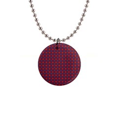 Tartan Pattern 1  Button Necklace by ExtraGoodSauce