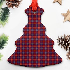 Tartan Pattern Christmas Tree Ornament (two Sides) by ExtraGoodSauce