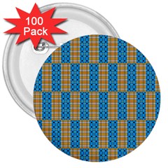 Tartan Pattern 3  Buttons (100 Pack)  by ExtraGoodSauce