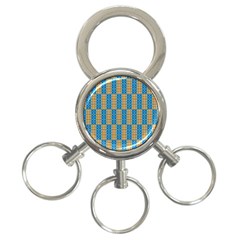 Tartan Pattern 3-ring Key Chain