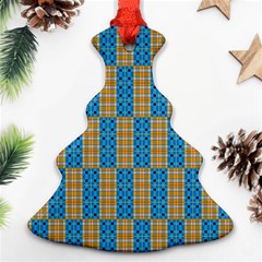 Tartan Pattern Christmas Tree Ornament (two Sides) by ExtraGoodSauce