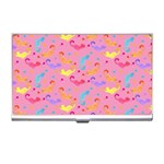 Watercolor Cats Pattern Business Card Holder Front