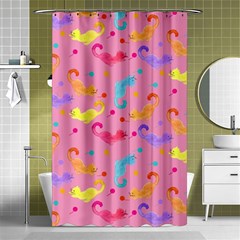 Watercolor Cats Pattern Shower Curtain 48  X 72  (small)  by ExtraGoodSauce