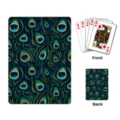 Watercolor Peacock Feather Pattern Playing Cards Single Design (rectangle) by ExtraGoodSauce