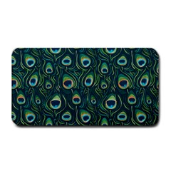 Watercolor Peacock Feather Pattern Medium Bar Mats by ExtraGoodSauce