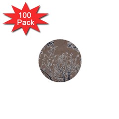 Linear Textured Botanical Motif Design 1  Mini Buttons (100 Pack)  by dflcprintsclothing