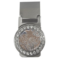 Linear Textured Botanical Motif Design Money Clips (cz) 