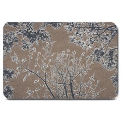 Linear Textured Botanical Motif Design Large Doormat 