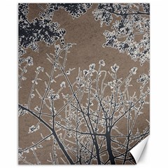 Linear Textured Botanical Motif Design Canvas 11  X 14  by dflcprintsclothing