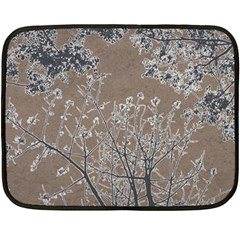 Linear Textured Botanical Motif Design Fleece Blanket (mini)