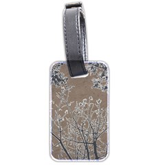 Linear Textured Botanical Motif Design Luggage Tag (two Sides) by dflcprintsclothing