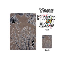 Linear Textured Botanical Motif Design Playing Cards 54 Designs (mini) by dflcprintsclothing