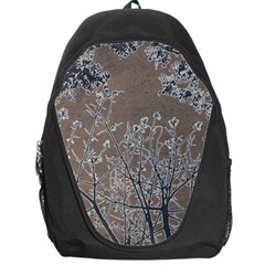 Linear Textured Botanical Motif Design Backpack Bag