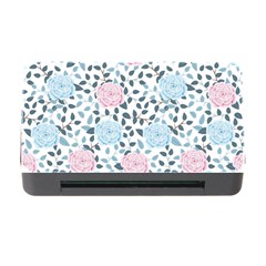 Cute Light Pink And Blue Modern Rose Pattern Memory Card Reader With Cf by Grafftimi