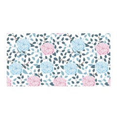 Cute Light Pink And Blue Modern Rose Pattern Satin Wrap by Grafftimi