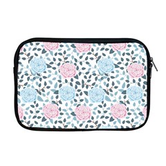 Cute Light Pink And Blue Modern Rose Pattern Apple Macbook Pro 17  Zipper Case